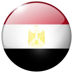 Egypt Round Glass Button