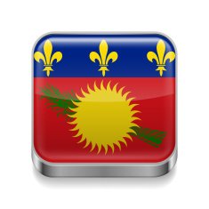 Metal icon of Guadeloupe