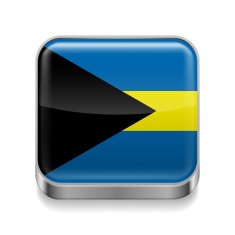Metal icon of Bahamas