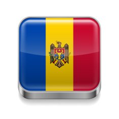 Metal icon of Moldova