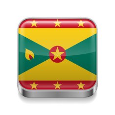 Metal icon of Grenada