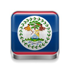 Metal icon of Belize
