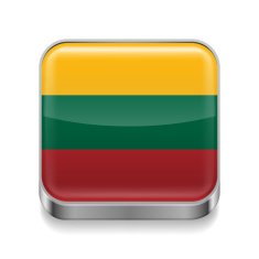 Metal icon of Lithuania