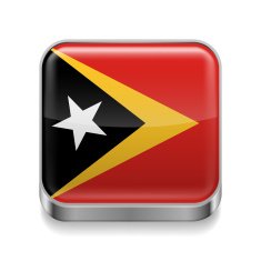 Metal icon of East Timor