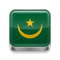 Metal icon of Mauritania