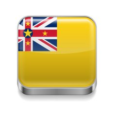 Metal icon of Niue