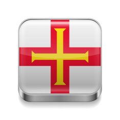 Metal icon of Guernsey