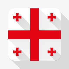 Simple flat icon Georgia flag Vector