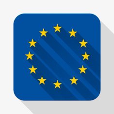 Simple flat icon Europe Union flag Vector