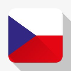 Simple flat icon Czech Republic flag Vector