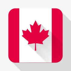 Simple flat icon Canada flag Vector