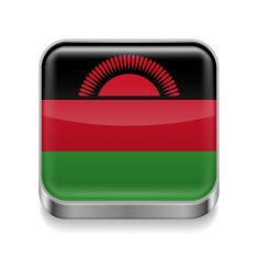 Metal icon of Malawi