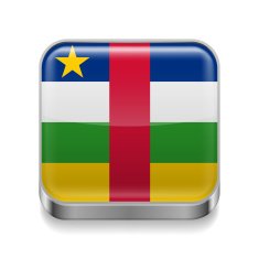 Metal icon of Central African Republic