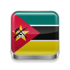 Metal icon of Mozambique