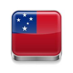 Metal icon of Samoa