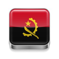 Metal icon of Angola