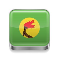 Metal icon of Zaire