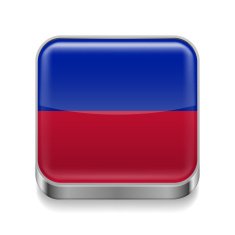 Metal icon of Haiti