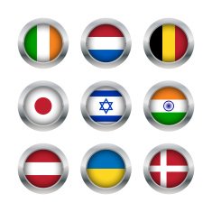 Flag buttons set 2
