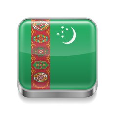 Metal icon of Turkmenistan