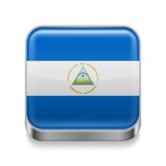 Metal icon of Nicaragua