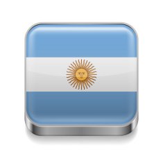 Metal icon of Argentina