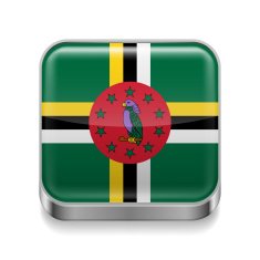Metal icon of Dominica