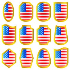 usa flag icon set N3