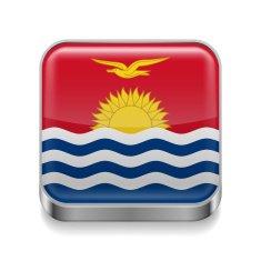 Metal icon of Kiribati