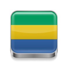 Metal icon of Gabon