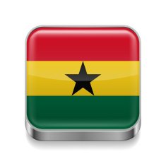 Metal icon of Ghana