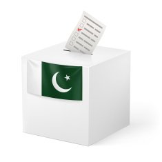 Ballot box with voting paper Pakistan