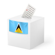 Ballot box with voting paper Saint Lucia