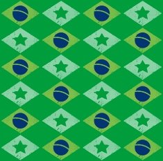Seamless pattern with Brazilian flag