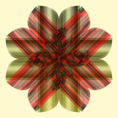 Abstract flower with Scottish coloring