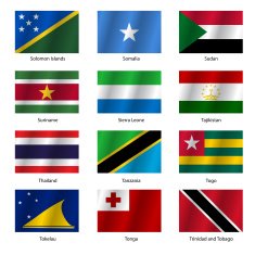 Set Flags of world sovereign states N51