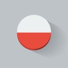 Round icon with flag of Poland N3