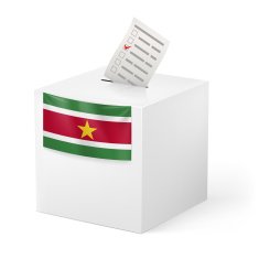 Ballot box with voting paper Syria
