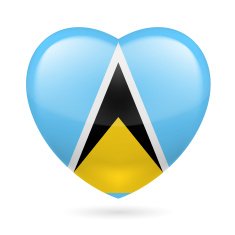 Heart icon of Saint Lucia