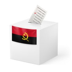 Ballot box with voting paper Angola