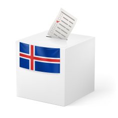 Ballot box with voting paper Aland Islands