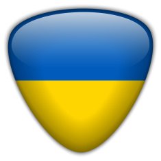 Ukraine Flag Glossy Button N7