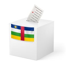 Ballot box with voting paper Central African Republic