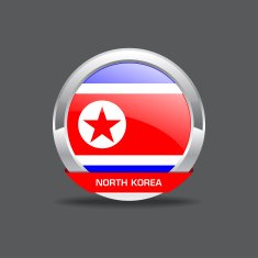 North Korea Flag Vector Icon