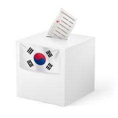 Ballot box with voicing paper South Korea