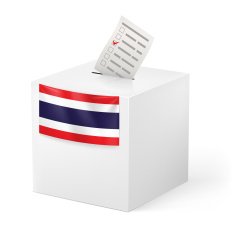 Ballot box with voicing paper Thailand