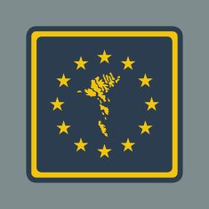 Faroe Islands European flag button