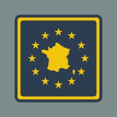 France European flag button