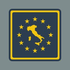 Italy European Flag Button N2