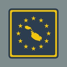 Malta European flag button